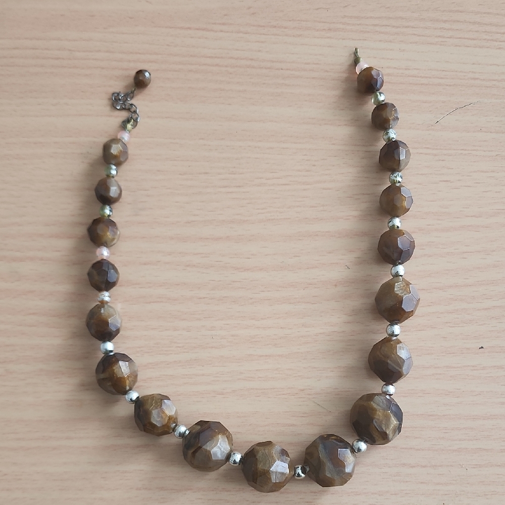 Prairie Underground Brown and Silver Necklace